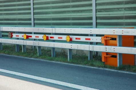 Horizontale Verkehrsschranke geschlossen